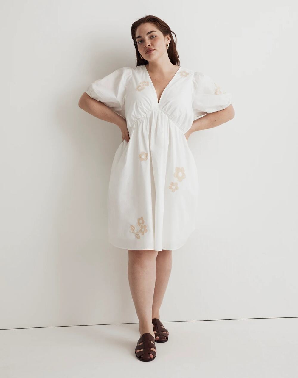 Madewell Plus Annamarie Embroidered Mini Dress